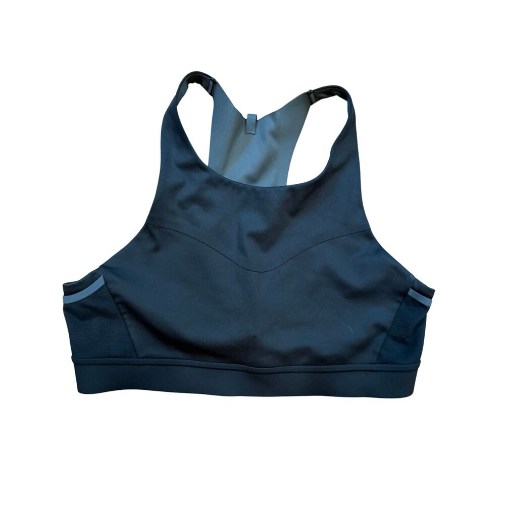 Brooks Black Drive 3 Pocket Run Bra **no padding** Sports Bra with Pockets